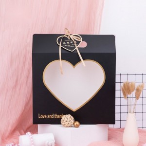 Flower box love hand box paper gift box packaging box waterproof folding carton flower packaging material