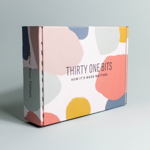 Double-sided pink airplane box square express clothing T-shirt packaging box multi-size color box corrugated box